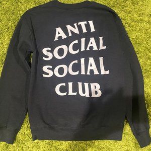 Mens Anti Social Social Club Black Crewneck Sweater